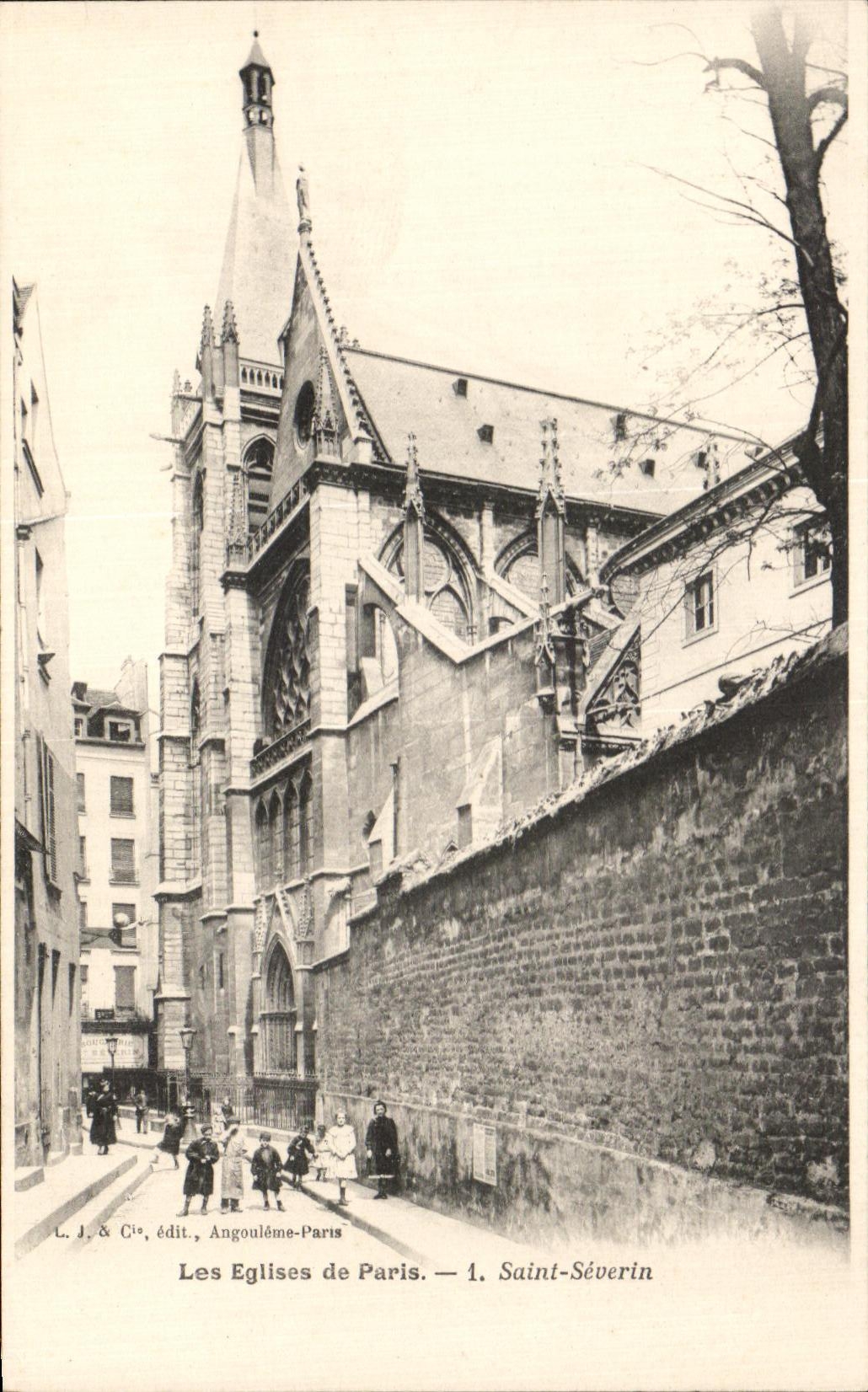 CPA the Church of Paris Saint Severin Children
