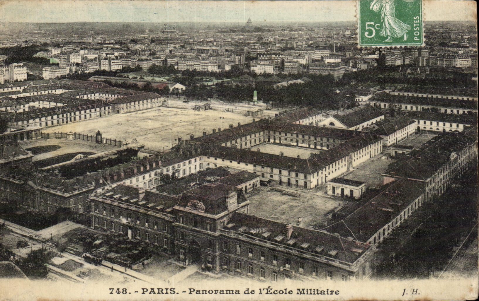CPA Paris Panorama de l'Ecole Militaire Militaria