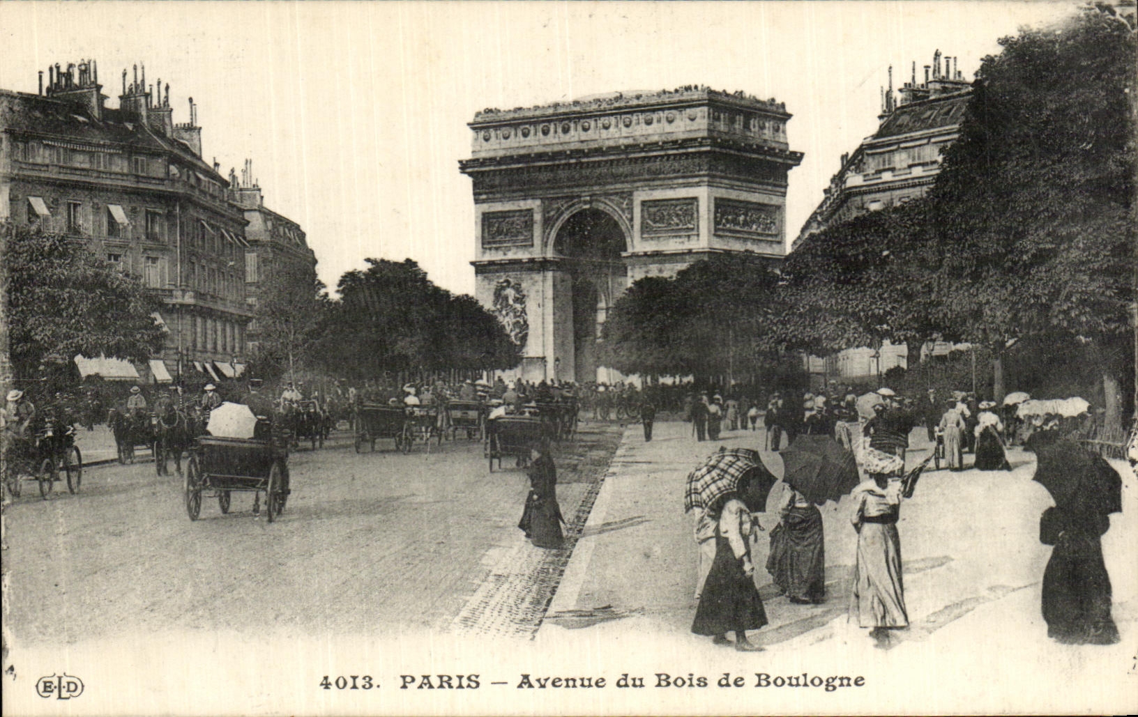 CPA Paris Avenue de Bois de Boulogne Arc de Triomphe