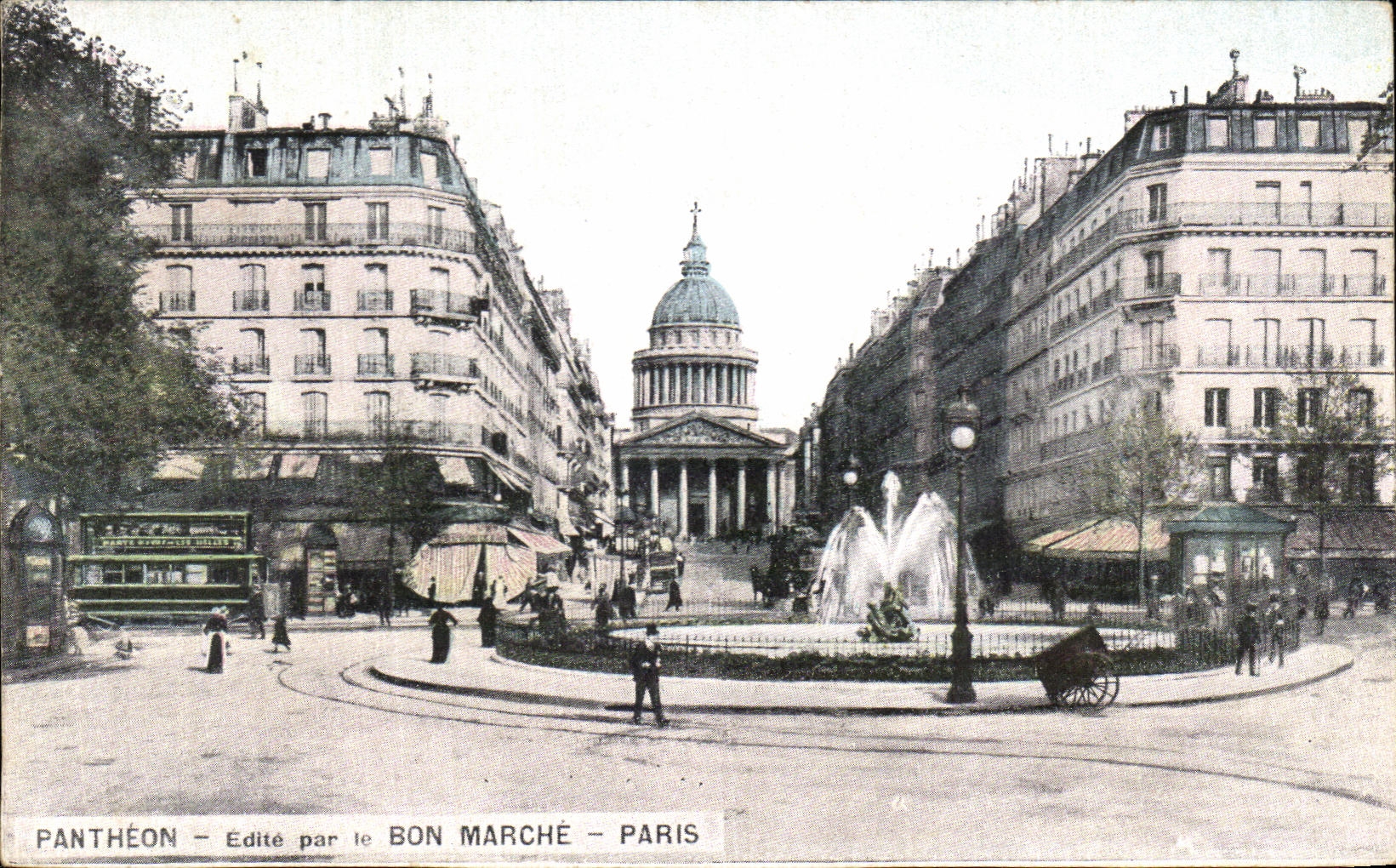 CPA the Pantheon Bon Marche Paris Street Soufflot the Pantheon