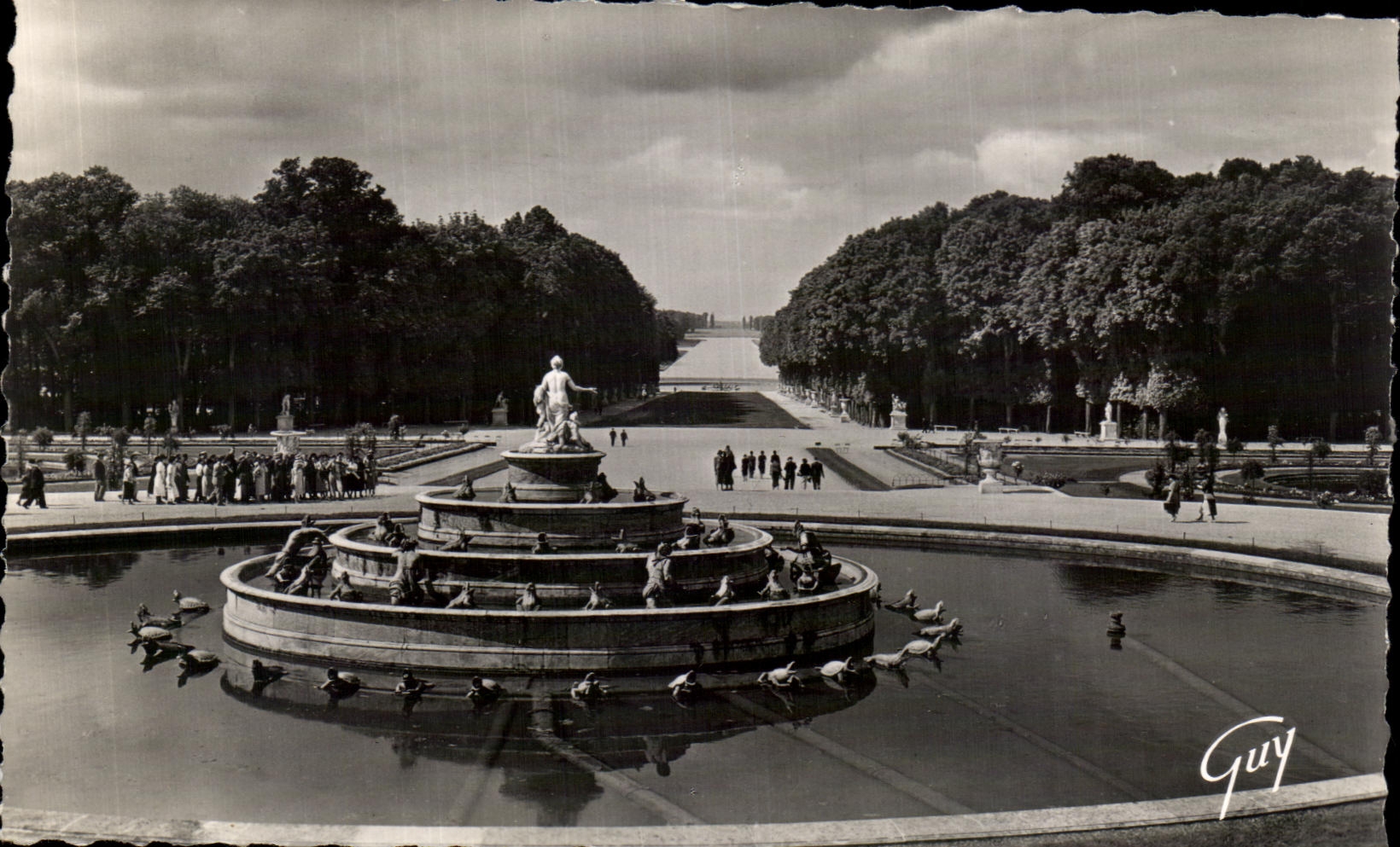CPSM Versailles And Its Wonders Park of the Castle the Basin of latone Green Tips and the large Canal
