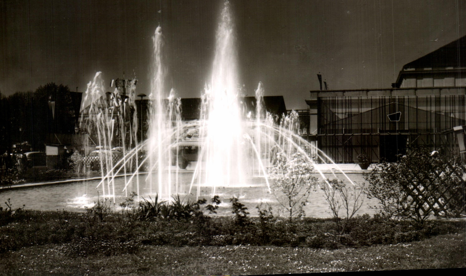 CPSM Karlsruhe I Baden Wasserspiele Festplatz