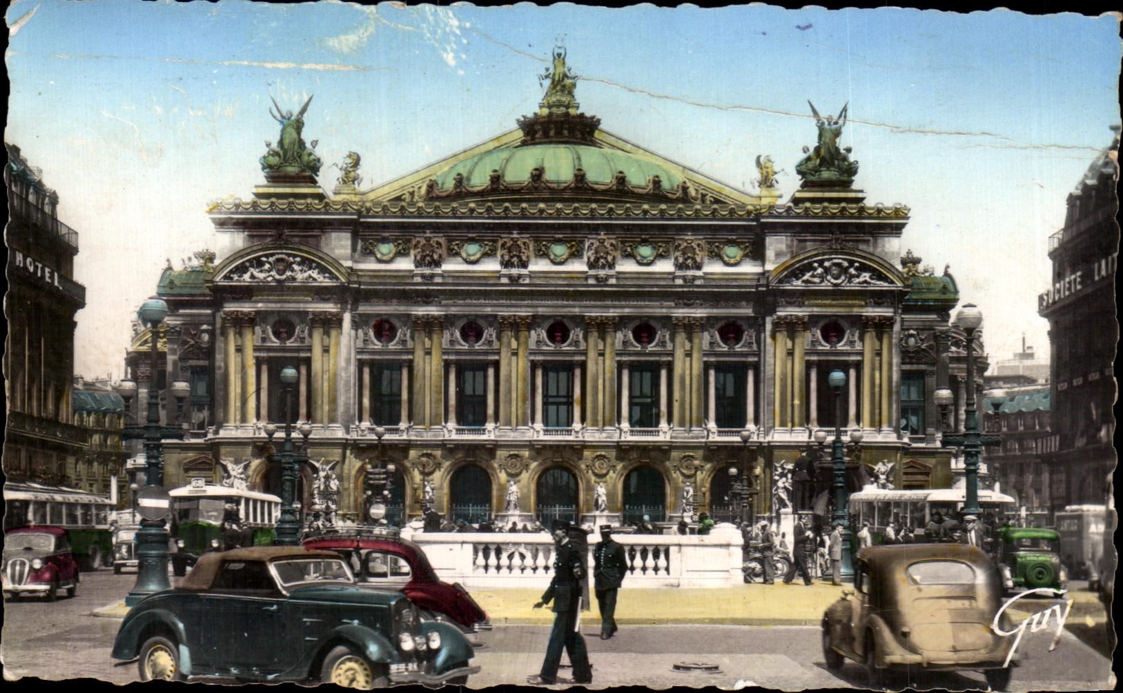 CPSM Paris Theater of Opera automobile