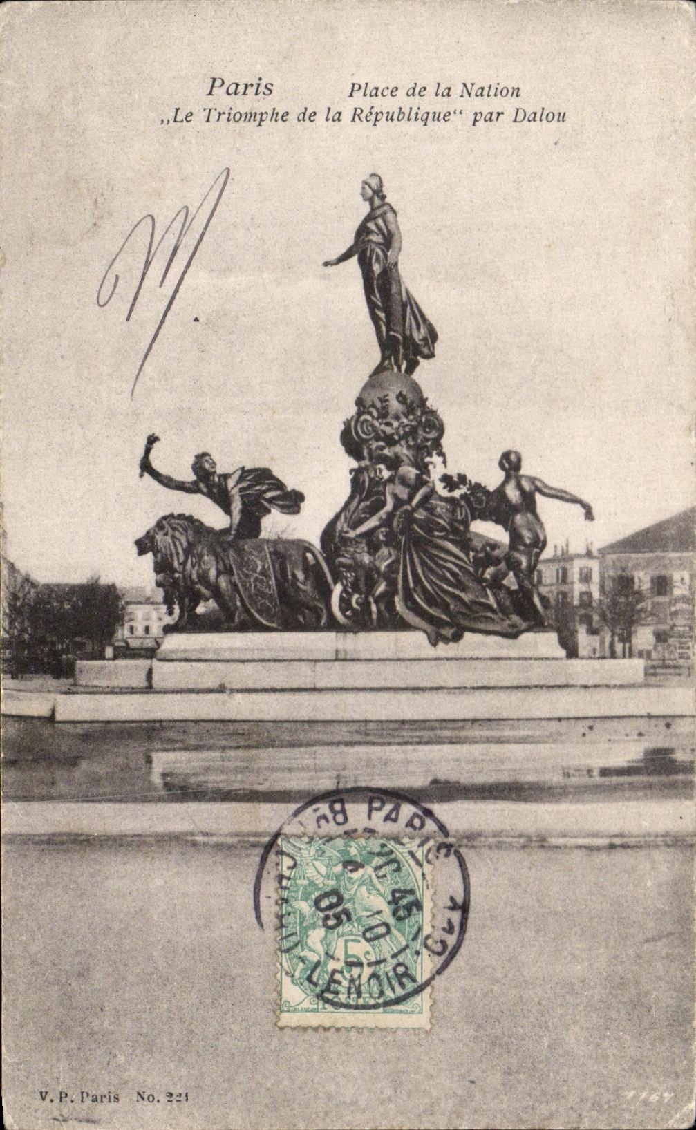 CPA Paris place de la nation le triomphe de la republique par Dalou