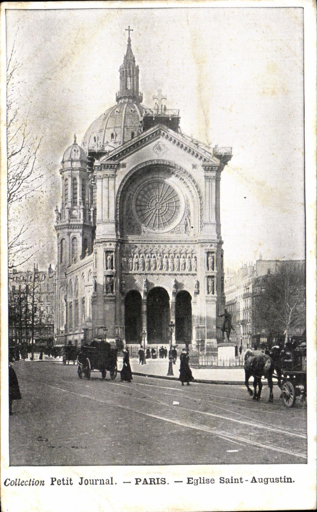 CPA Collection Small Newspaper Paris Church Saint Augustin