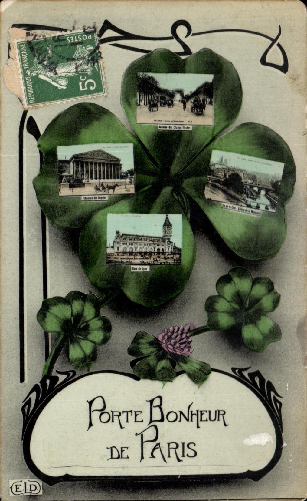 CPA Porte Happiness Of Paris Trefles Fields Elysees House of Commons Parks of Lyon