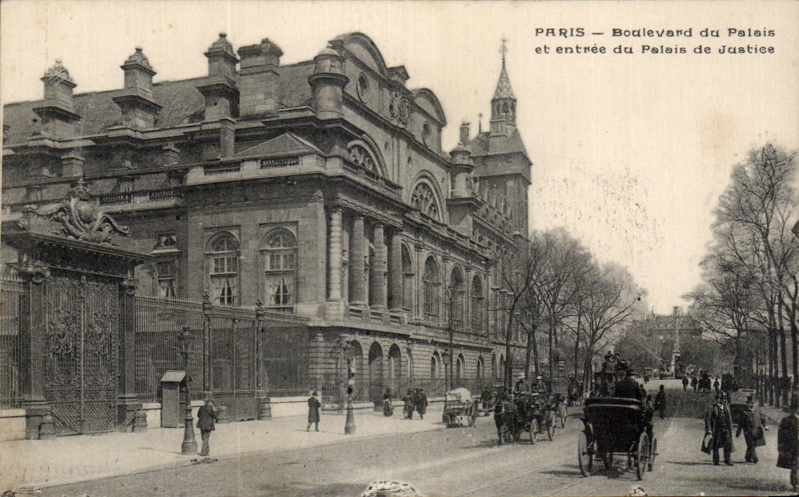 CPA Paris Boulevard du Palais et entree du Palais de Justice
