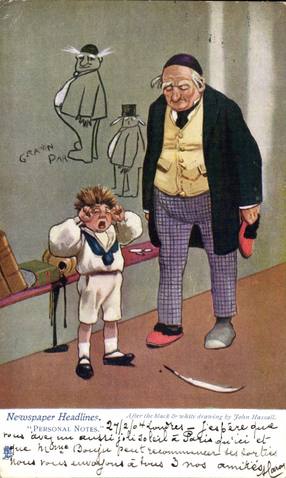 CPA Newspaper Headlines Personal Notes Child John Hassall Schoolboy