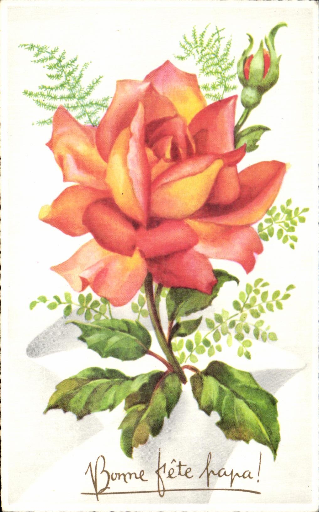 CPA Bonne celebra la flor del papa de Fantaisie