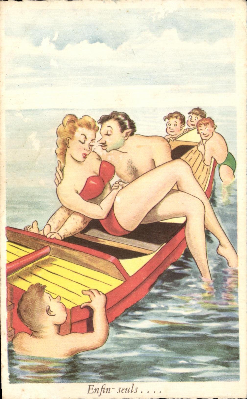 CPA Enfin alone Couple Beach Humor