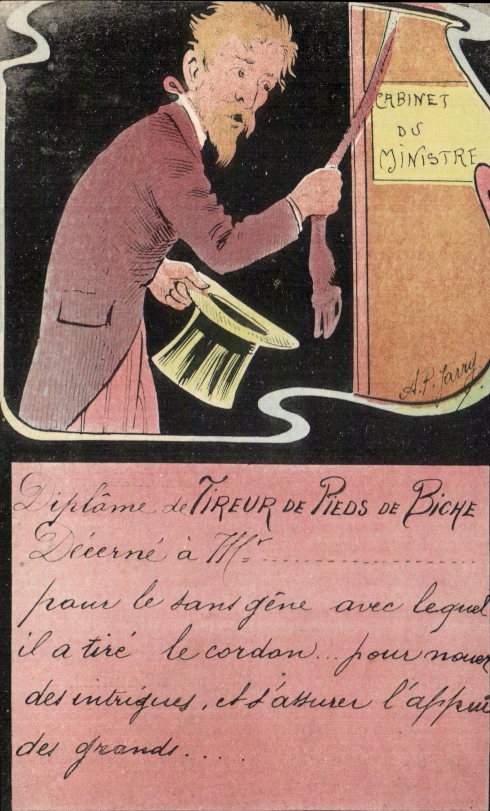 CPA Cabinet of the minister Diploma of gunner of feet of Jarry hind