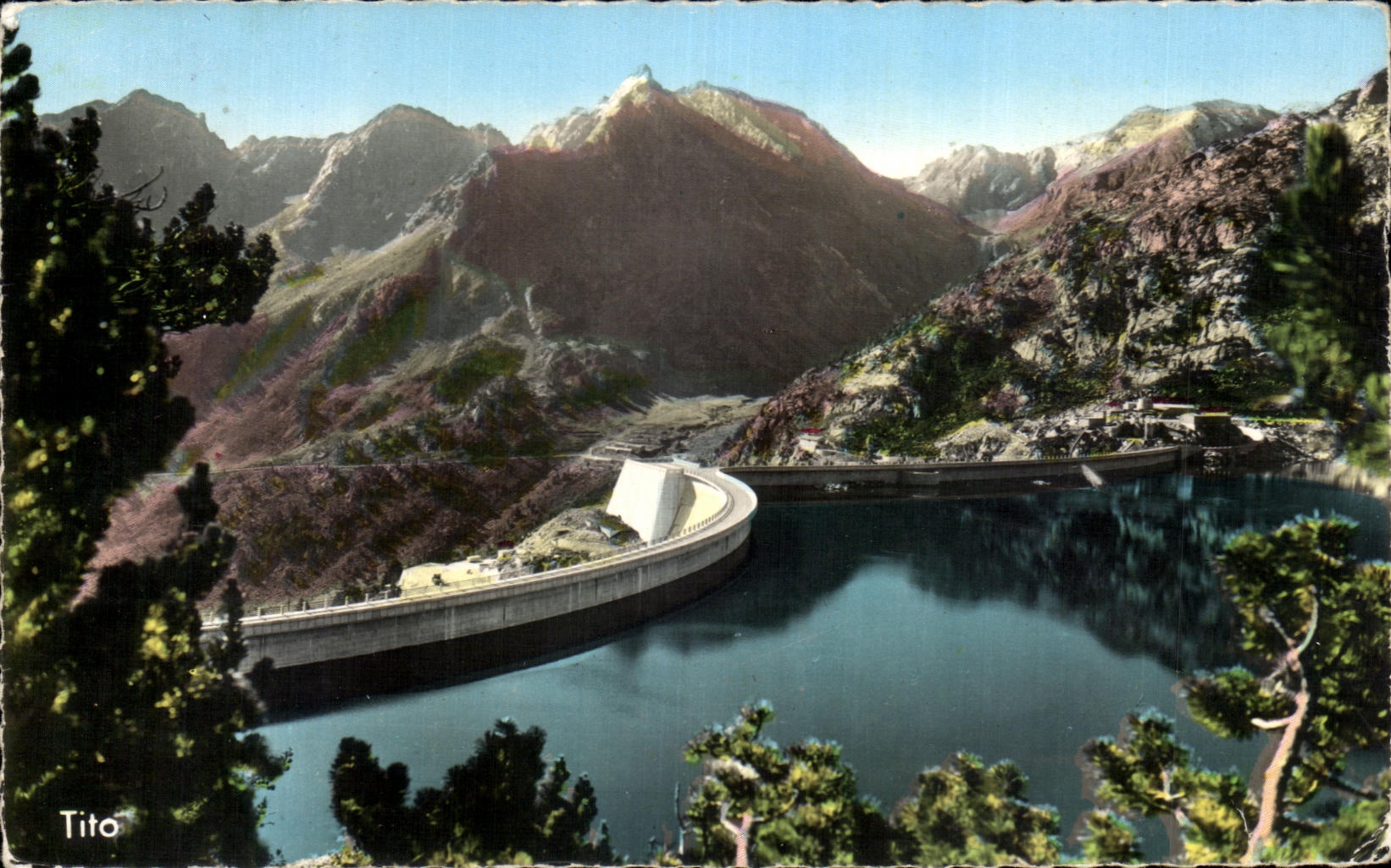 CPA Vallee D'Aure Lac et Barrage de Cap de Long Le Pic Mechant