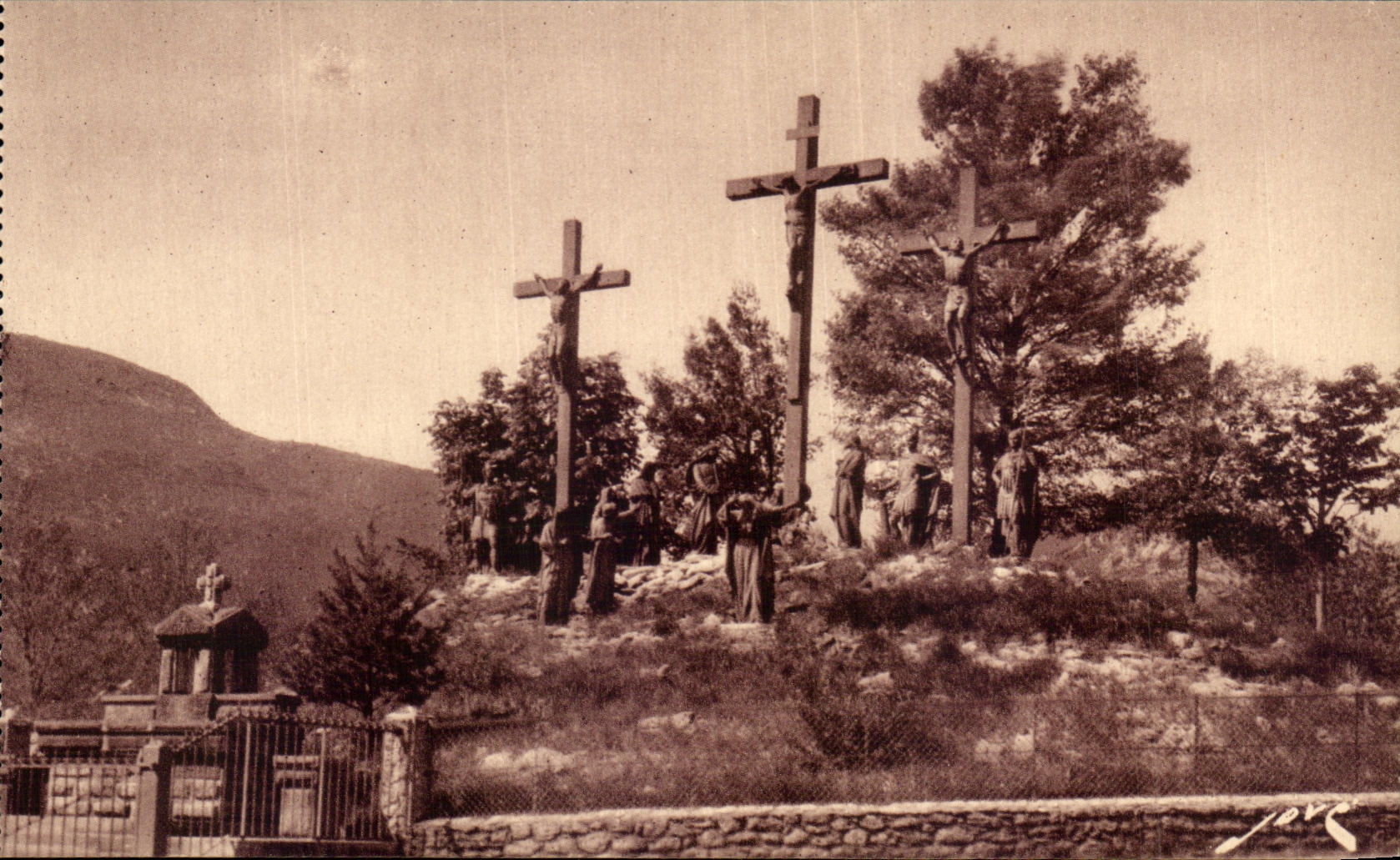 CPA Lourdes Martyrdom XI Jesus Station dies on the Cross