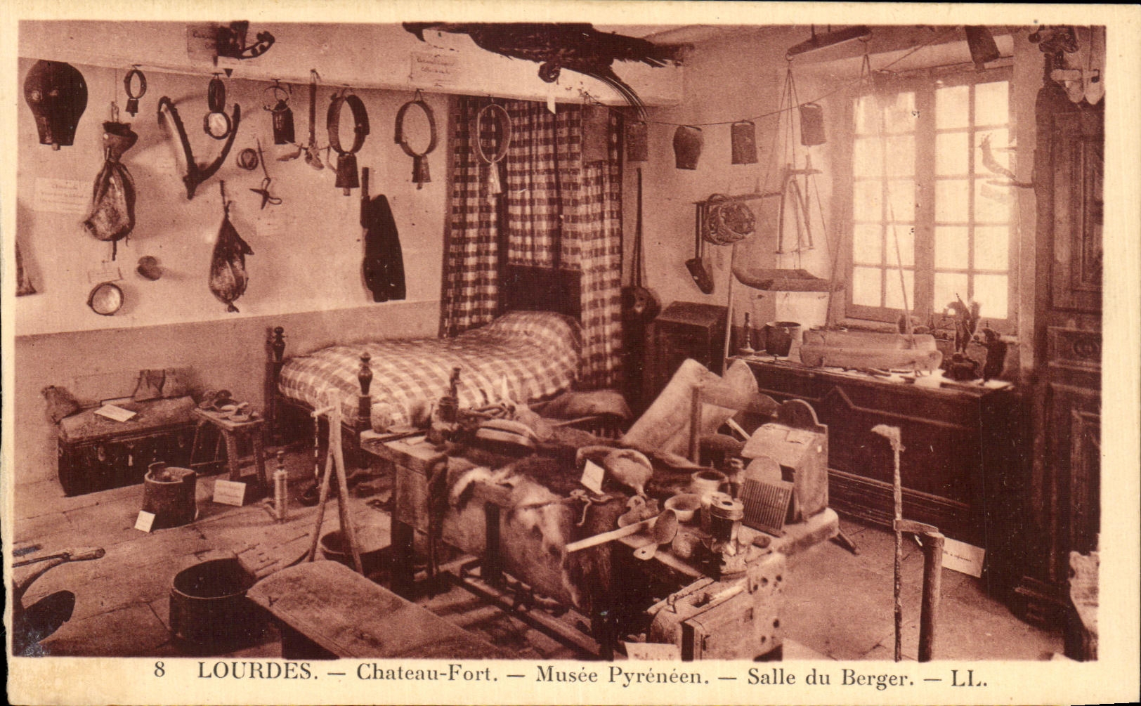 CPA Lourdes Castle Fort Pyrenean Museum Room of the Shepherd