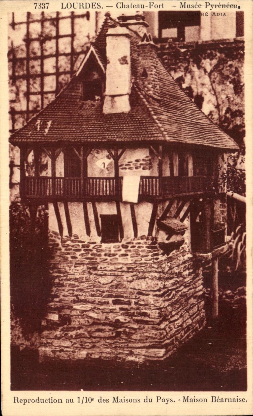 CPA Lourdes Castle Fort Pyrenean Museum Reproduction with the 1/10eme of the houses of the country House Bearnaise sauce