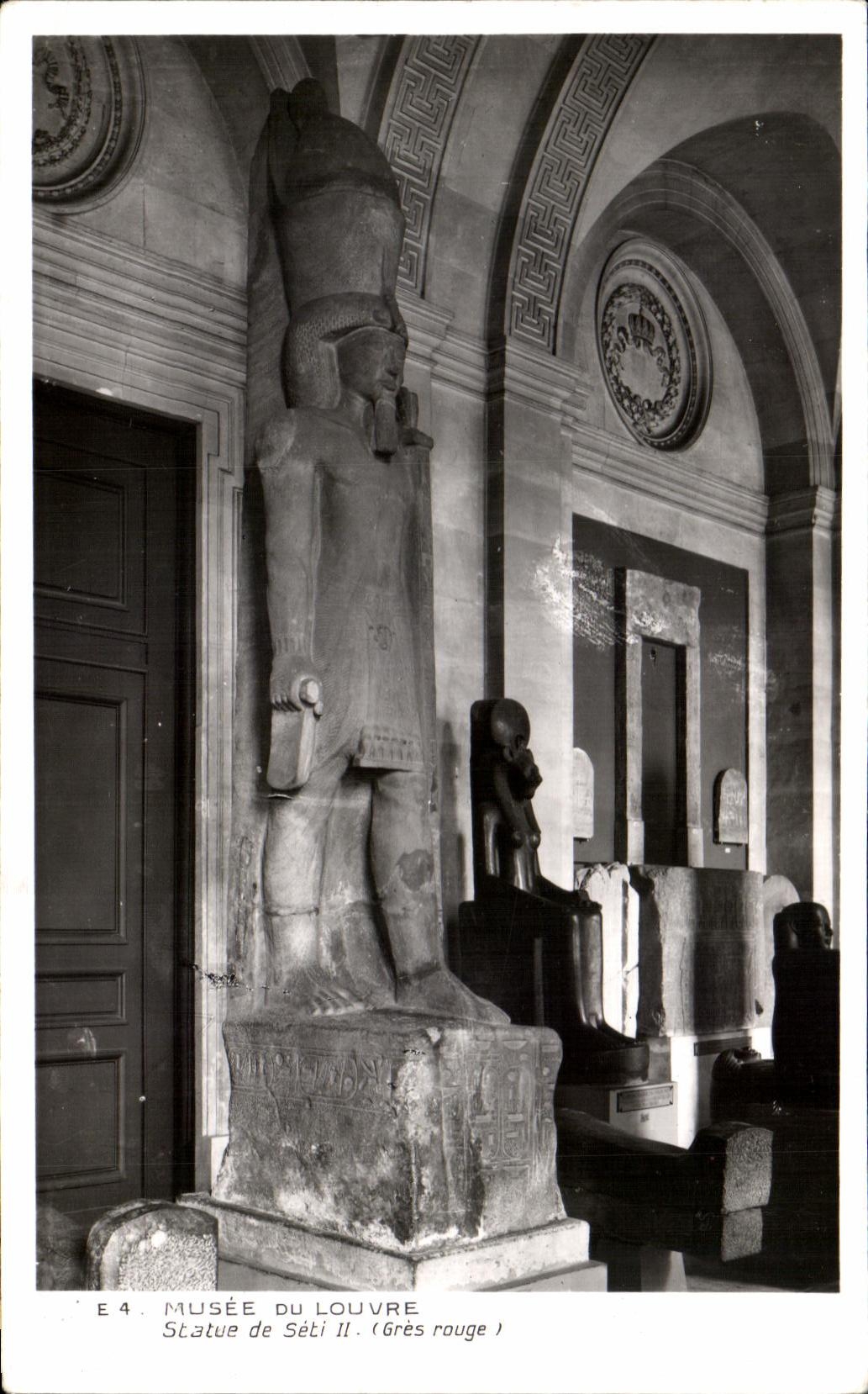 Museo de CPSM de la estatua del Louvre de Seti Egipto