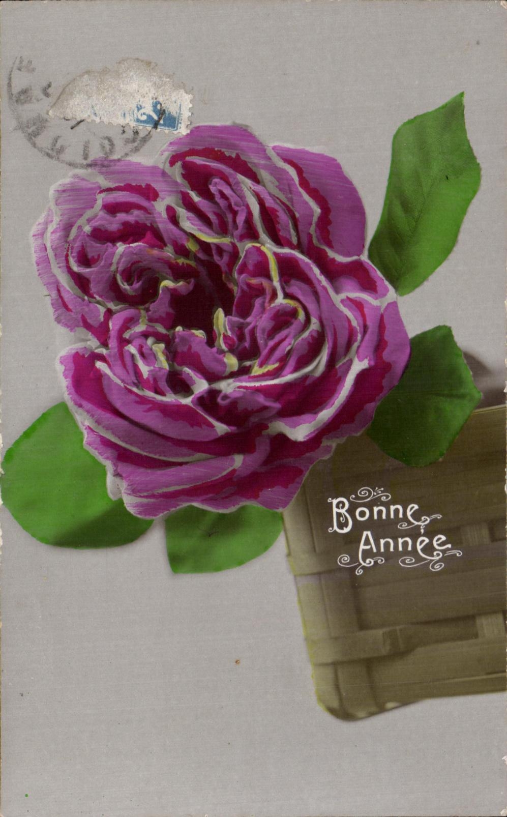 Rosas de la Feliz Ano Nuevo de la fantasia de CPA