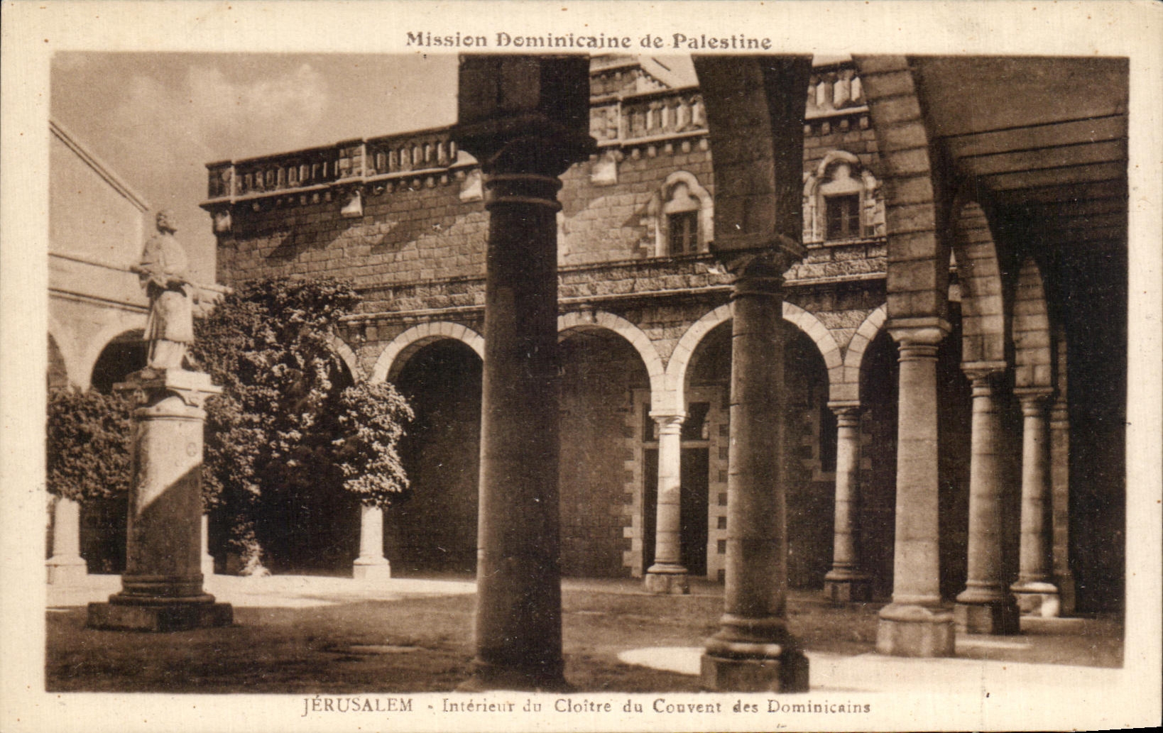 CPA Jerusalem Interior of the Cloister of the Convent of Dominican Palestine