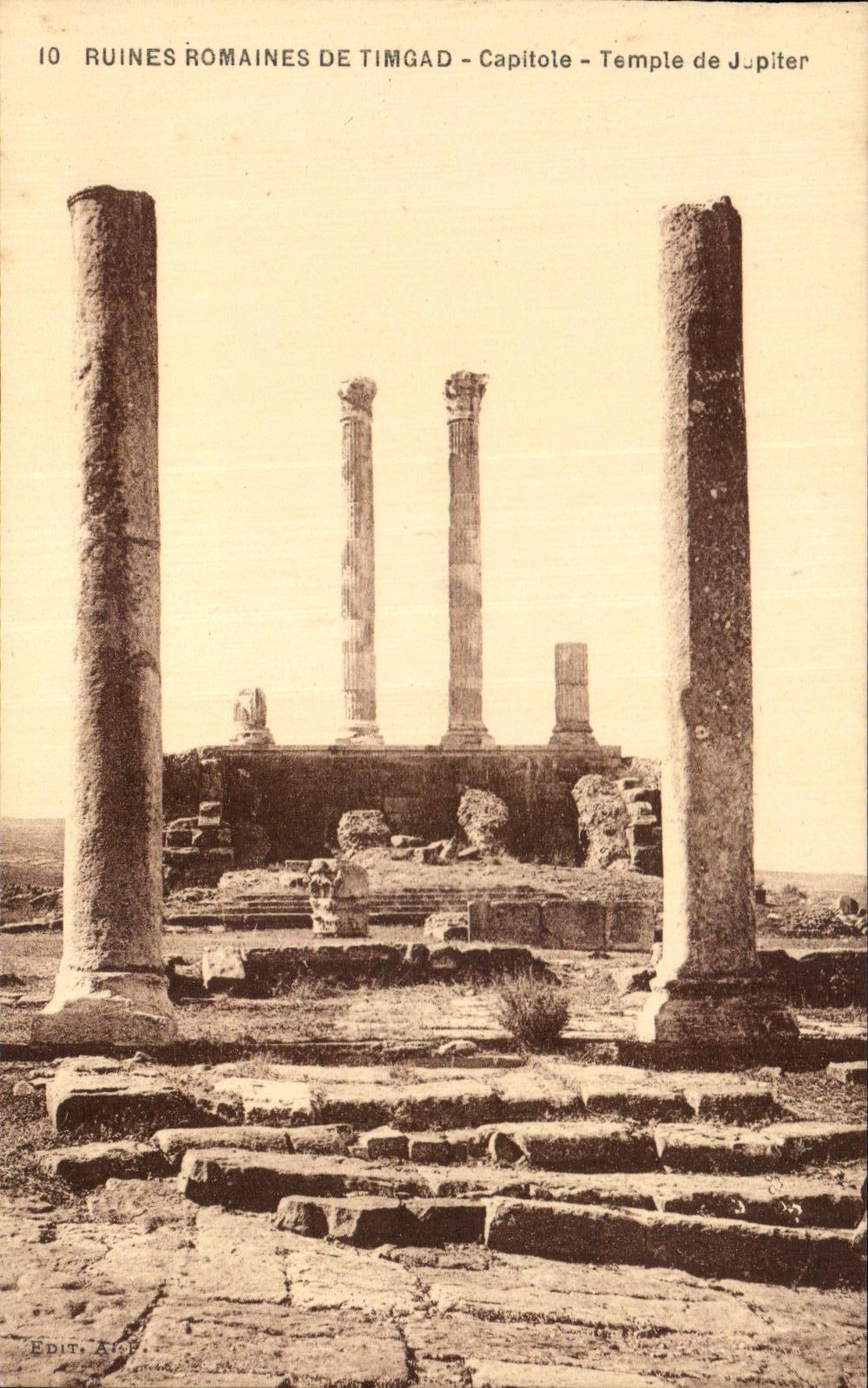 CPA Ruines Romaines De Timgade Capitole Temple de Jupiter