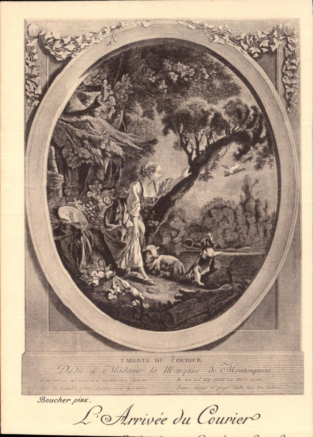 CPA L'Arrive du Courrier Boucher Chien