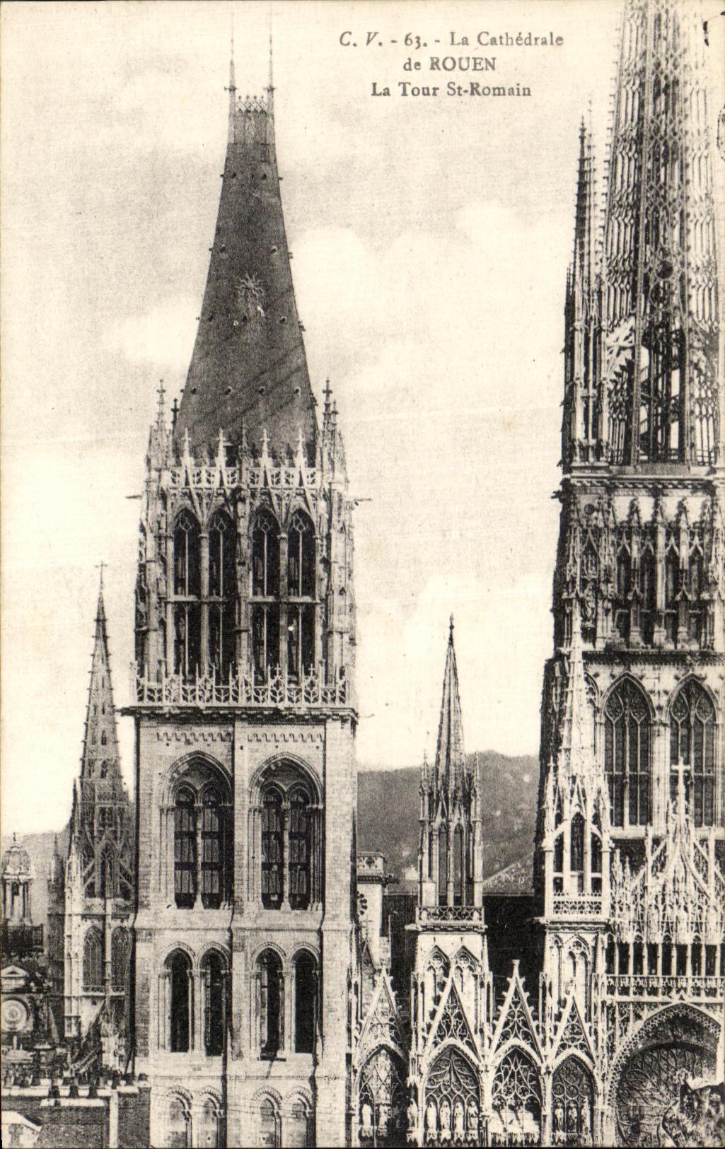 CPA Cathedral of Rouen the tower St Romain