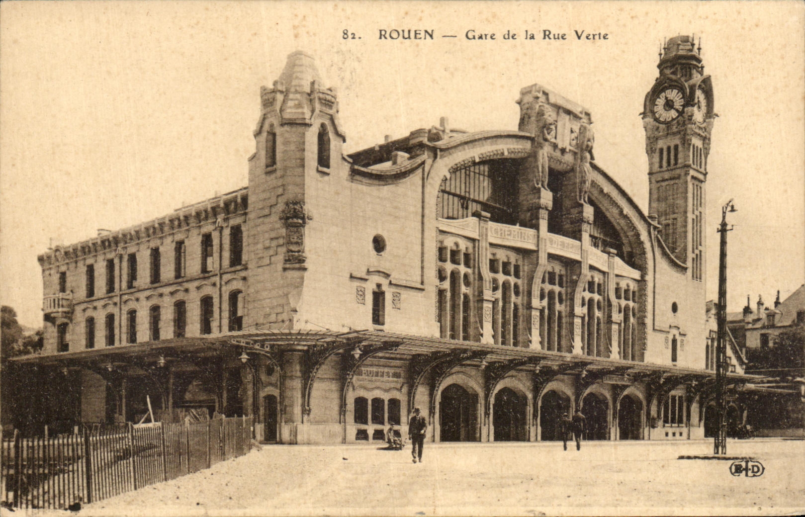 CPA Rouen Parks Green Street decorative Arts