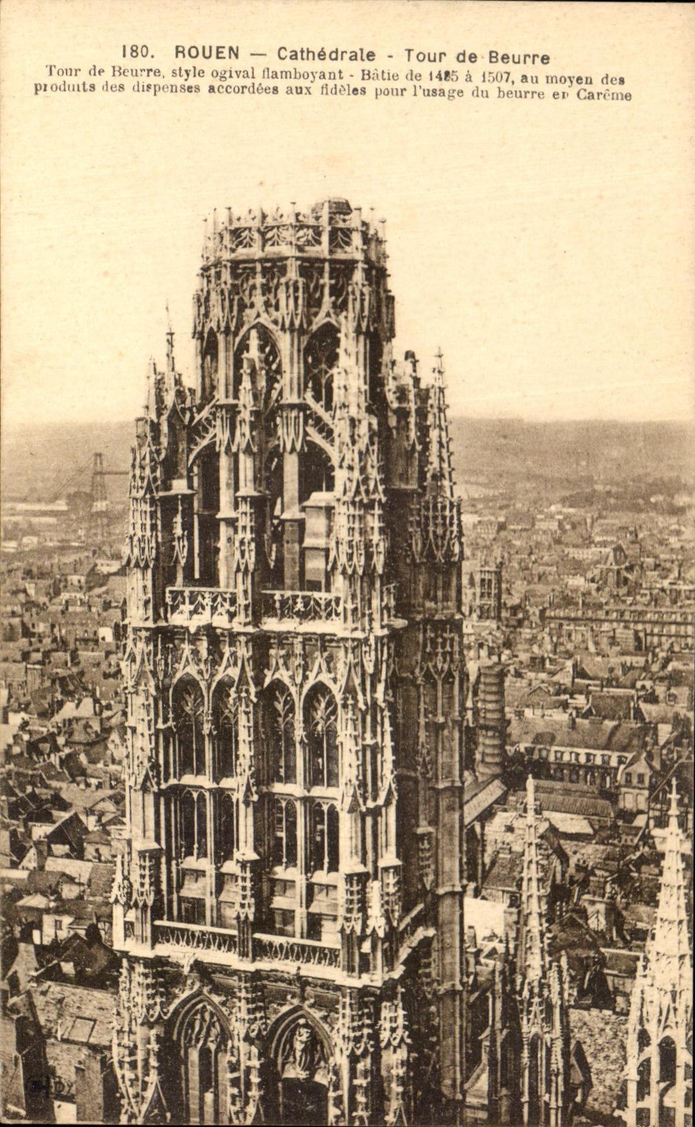 CPA Rouen Cathedral Tower of Butter