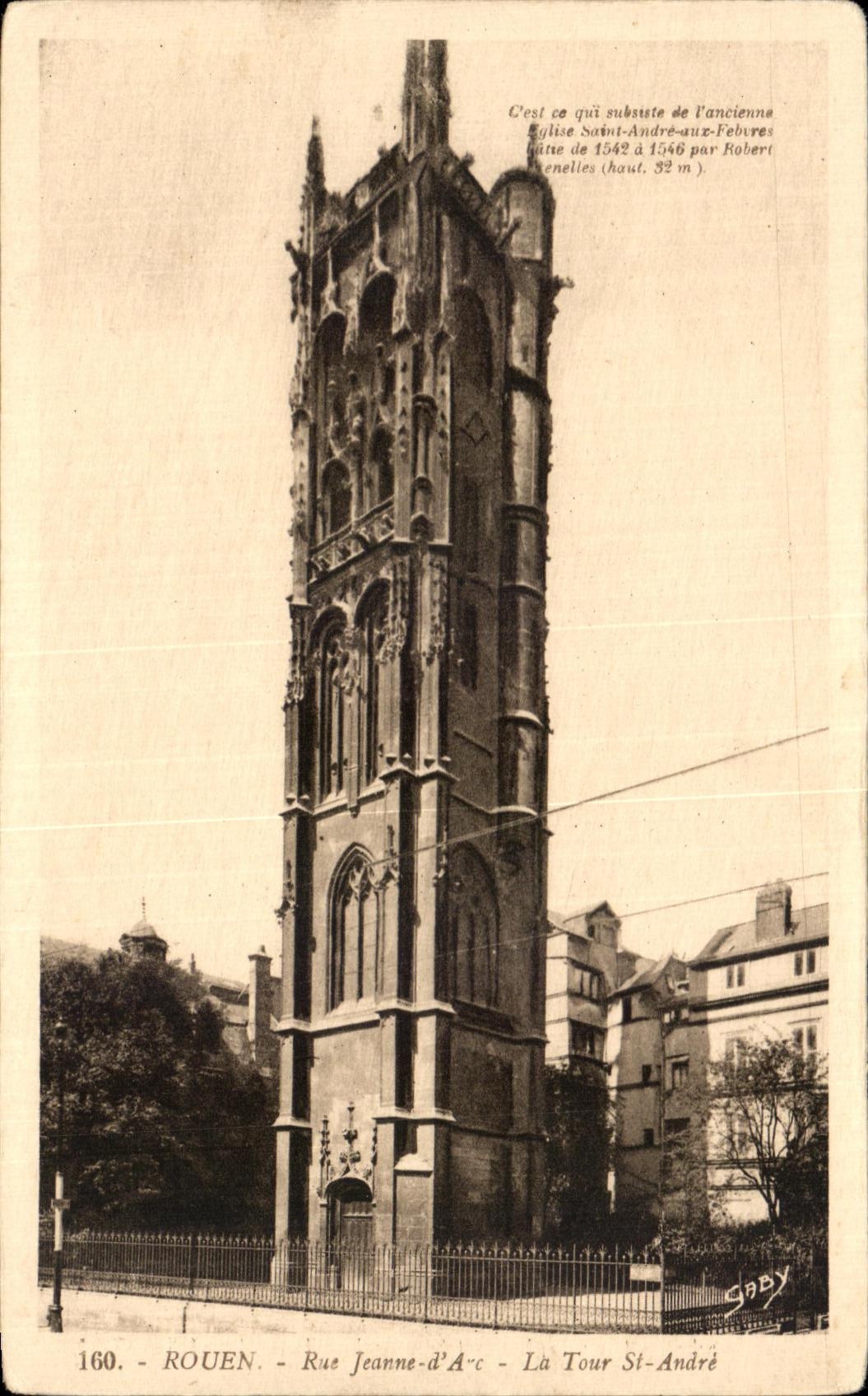 CPA Rouen street Jeanne d' Arc the Tower St Andre