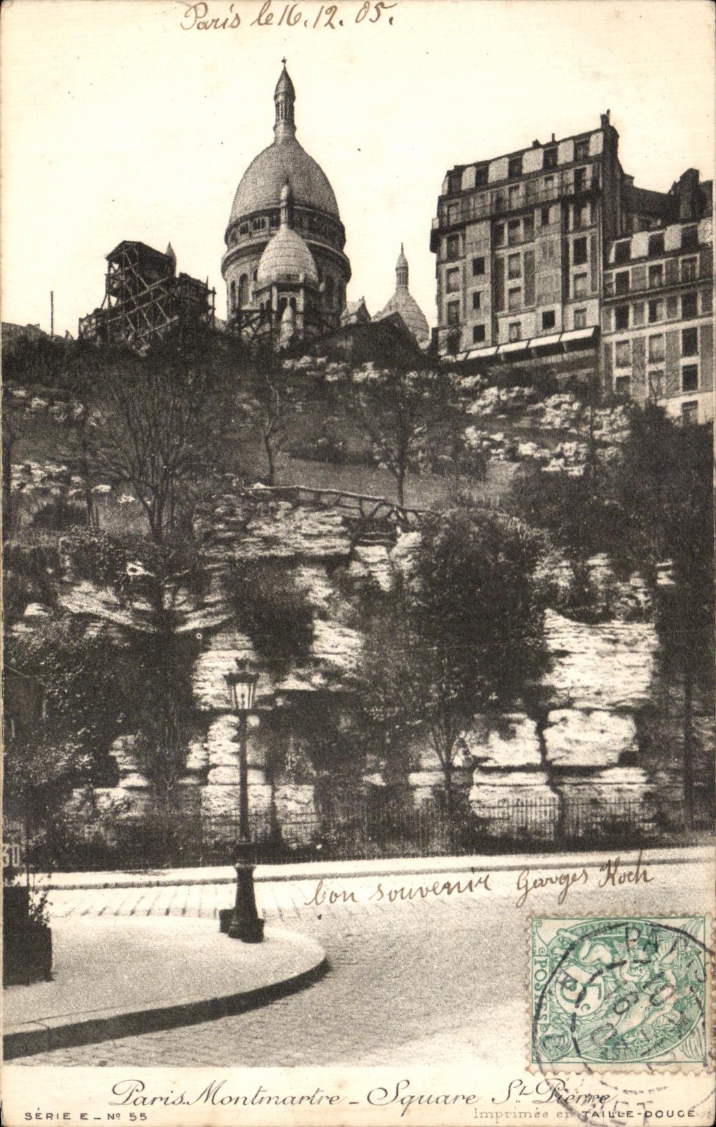 CPA Paris Montmartre Square Crowns Heart