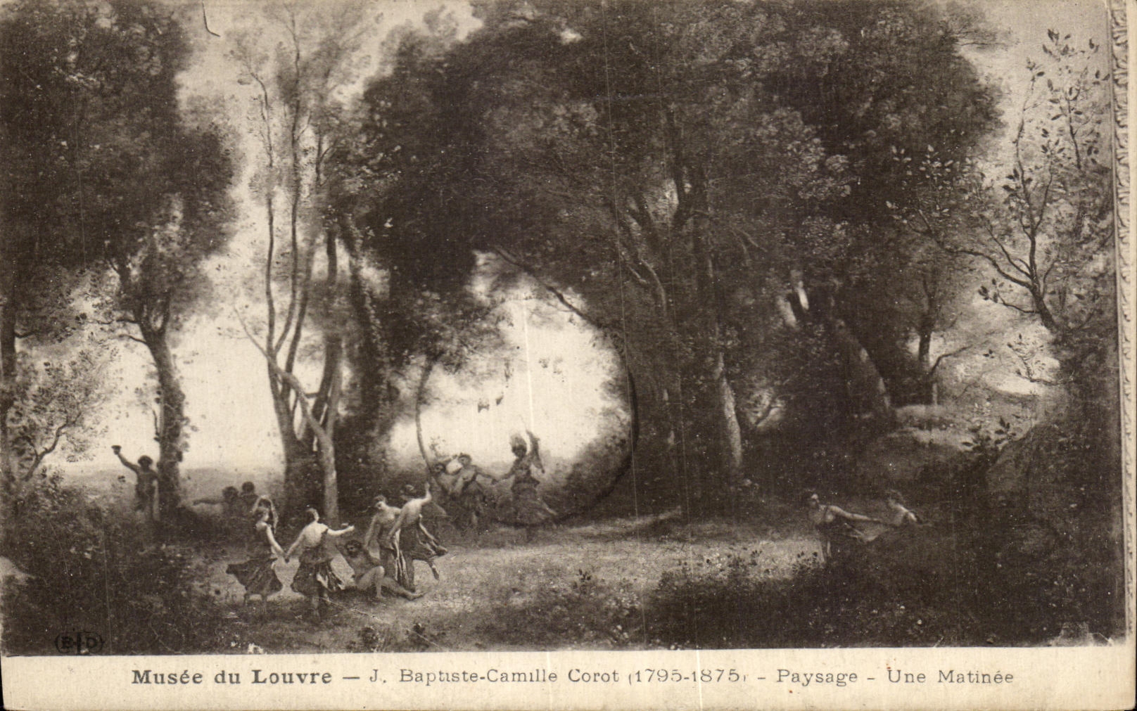 CPA Musee du Louvre J Baptiste Camille Corot Paysage Une matinee 