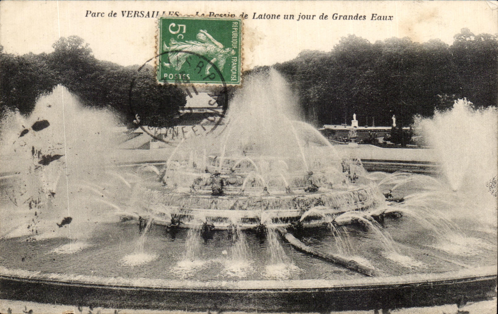 CPA Versailles the basin of Latone one day of Large Water