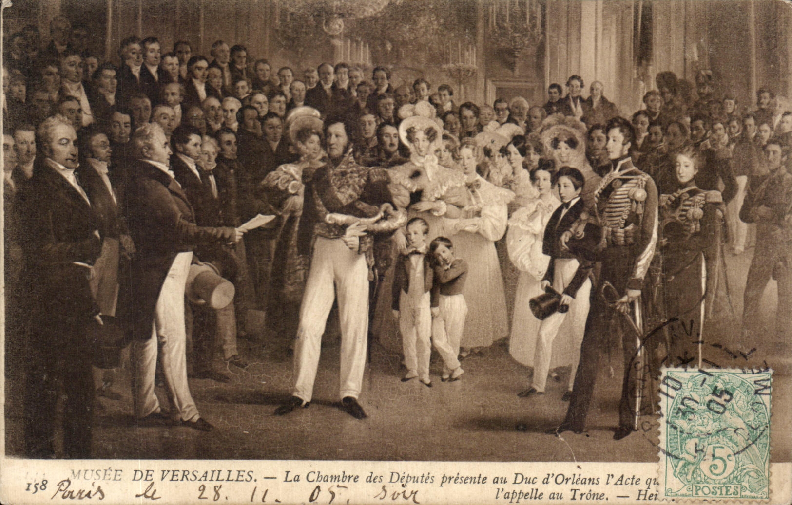 CPA Musee Of Versailles the House of Commons presents to the Duke of Orleans