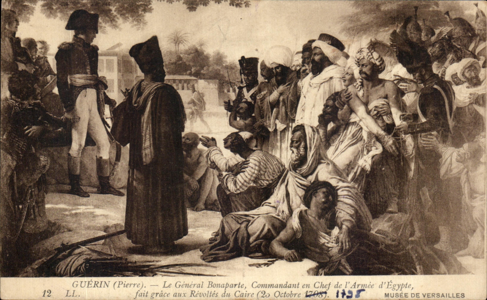 CPA Guerin General Bonaparte Commander-in-chief of I' Armee with Egypt Revolts of Cairo Museum of Versailles