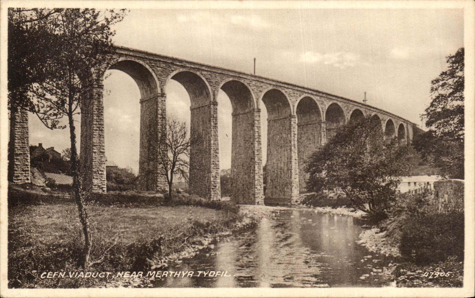 CPA Cefin Viaduct Near Merthyr Tydfil
