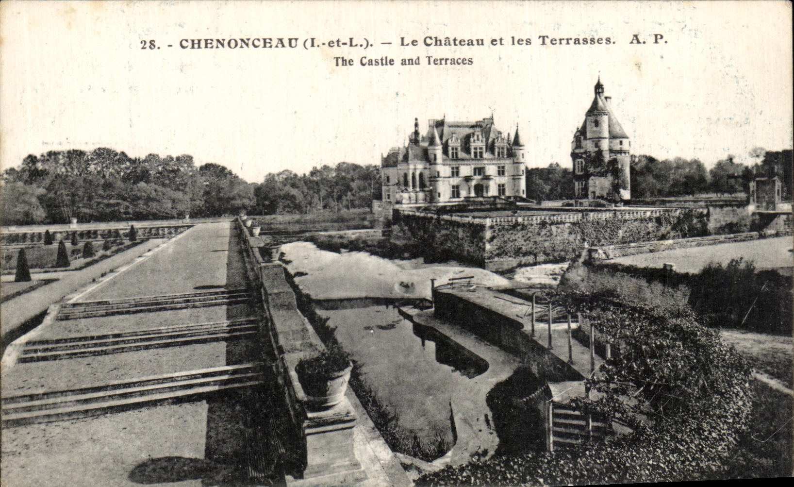 CPA Chenonceau el castillo y las terrazas