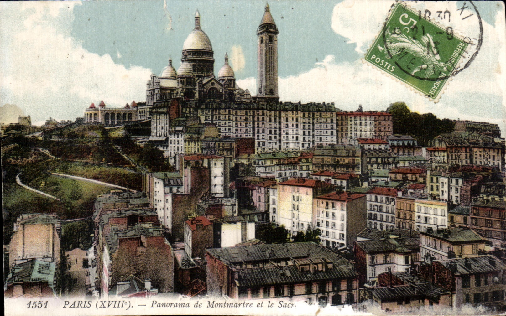 CPA Paris Panorama of Montmarte and the Sacring Heart