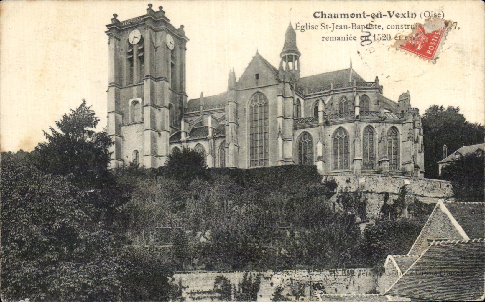 CPA Chaumont en Vexin Eglise St jean Baptiste