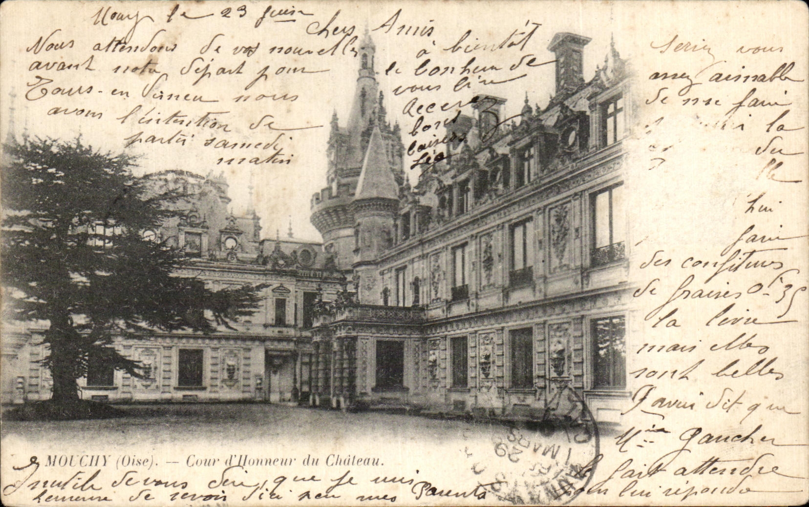 CPA Mouchy Main courtyard of the Castle