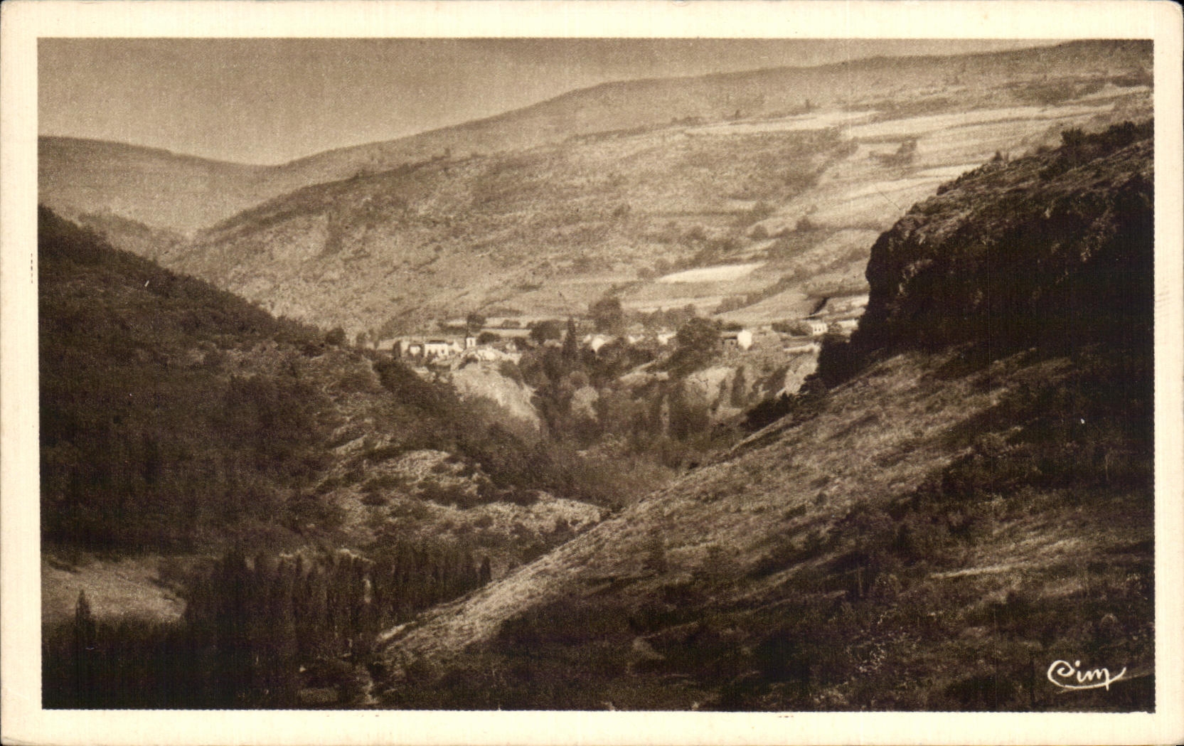 CPA Rentieres seen of Ardes Curious Village dominating the valley about Couze