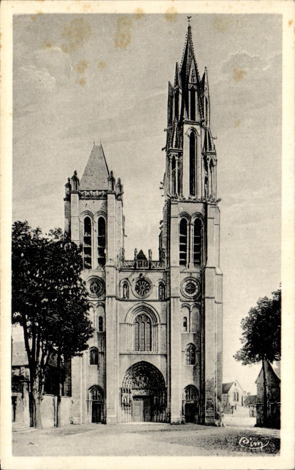 CPA Senlis the Cathedral Western gate