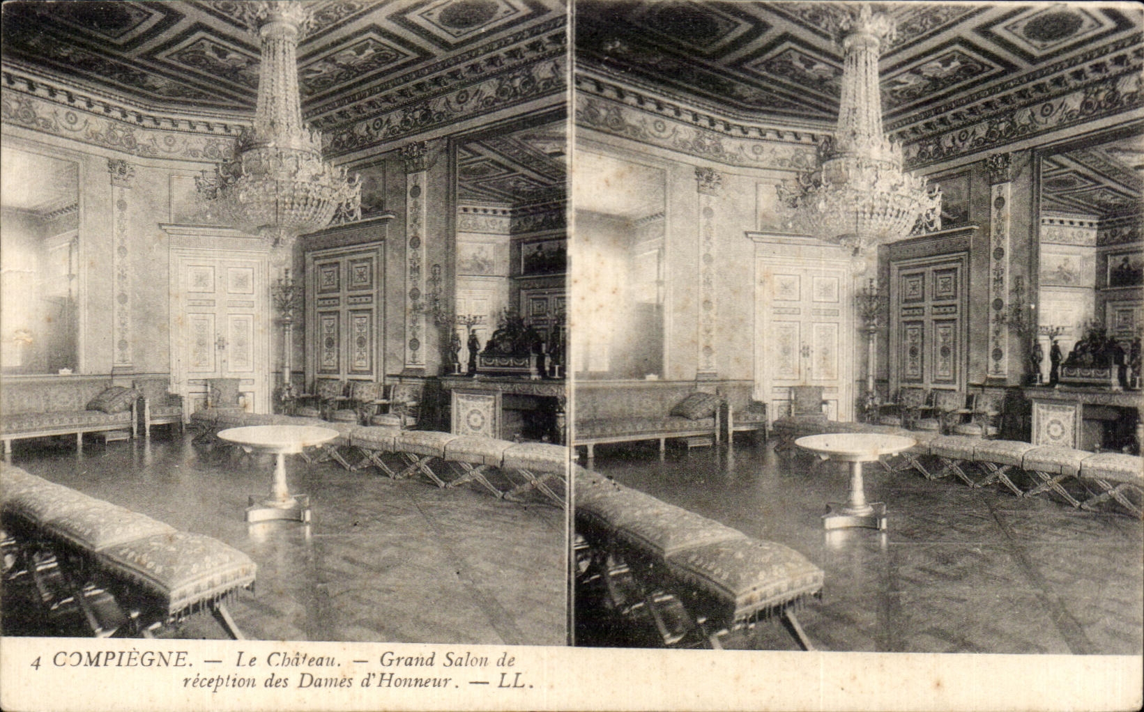 CPA Compiegne the Castle Large Reception room of the Lady-in-waitings