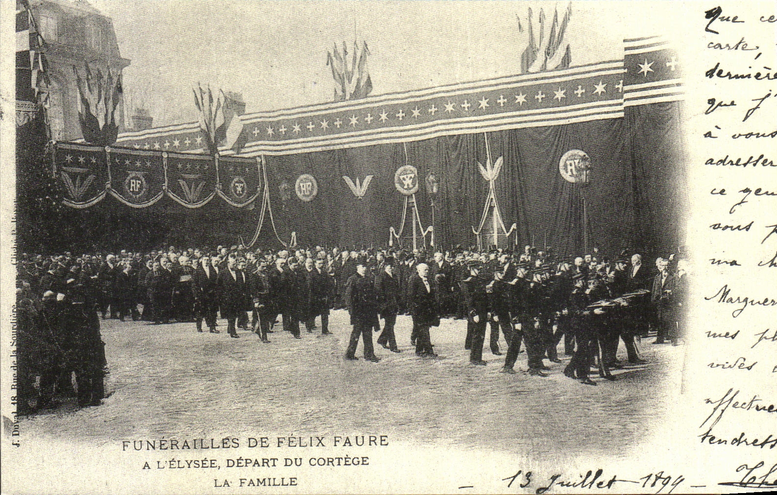 REPRO Funeral of Felix Faure With the Elysium Departure of the Procession the Family