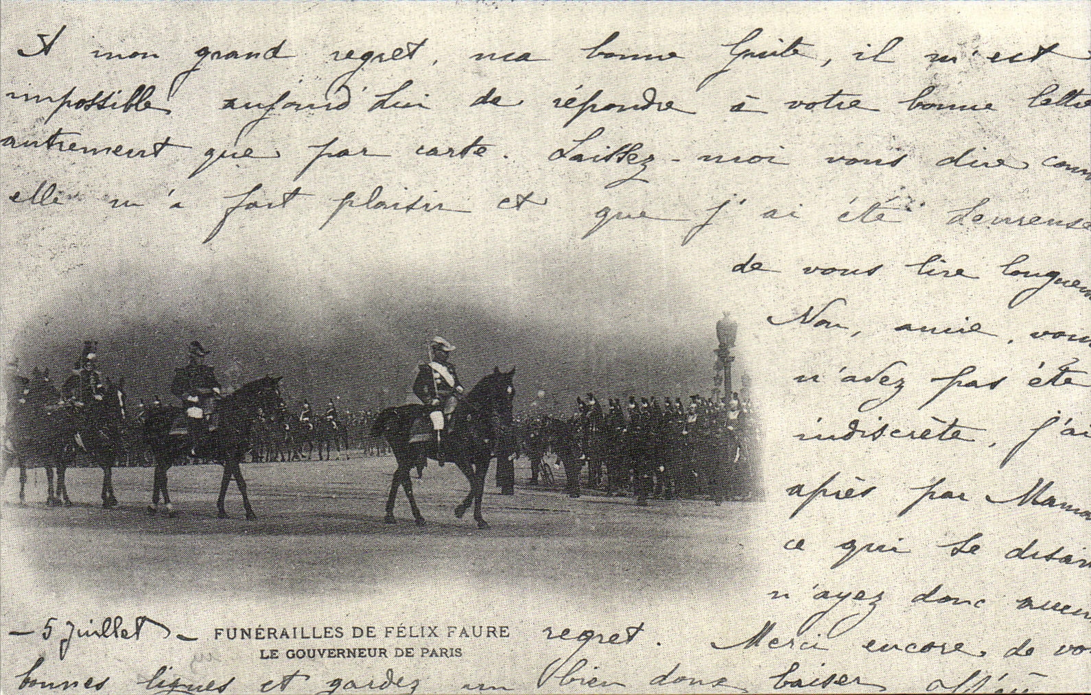 REPRO Funerailles de Felix Faure Le Gouvernerneur de Paris