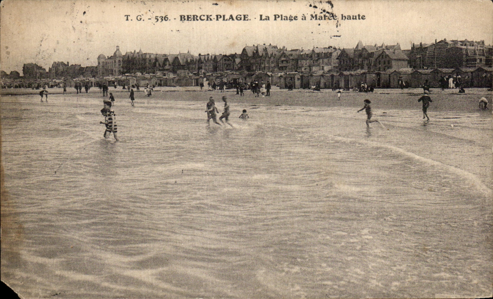 CPA Berck Plage Le Plage a Maree haute