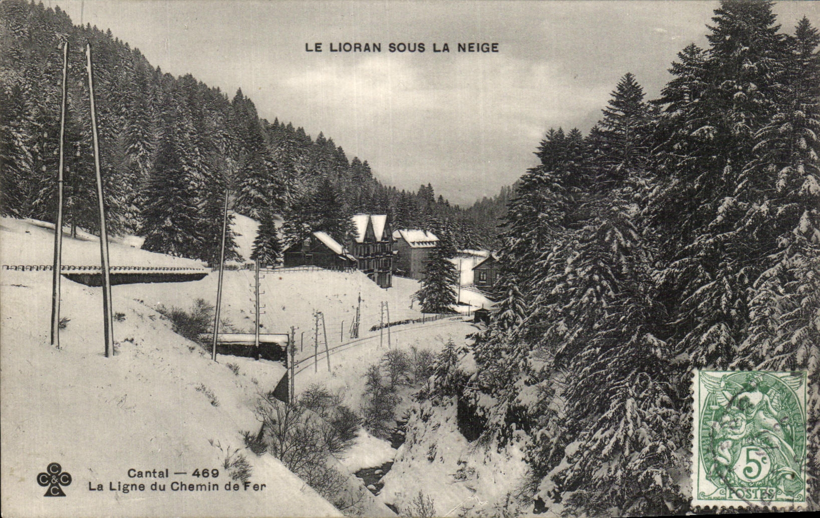 CPA Lioran under Snow cantal the Line of the Railroad