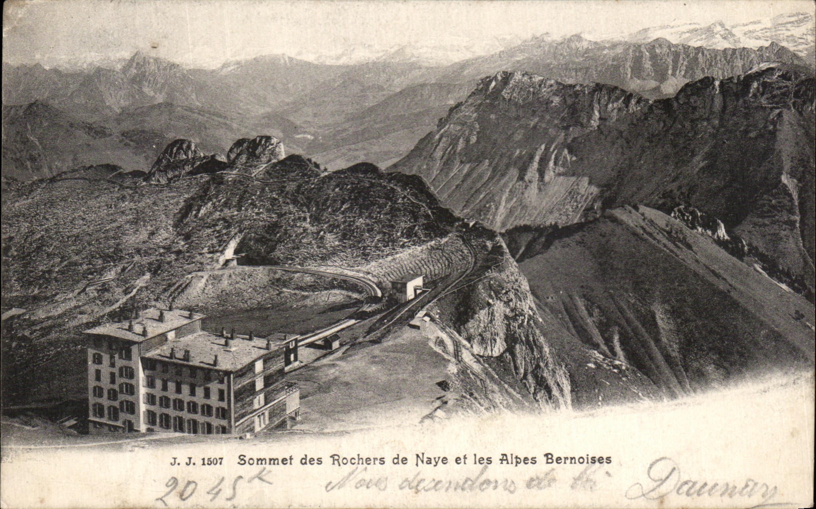 CPA Sommet des Rochers de Naye et les Alpes Bernoises suisse