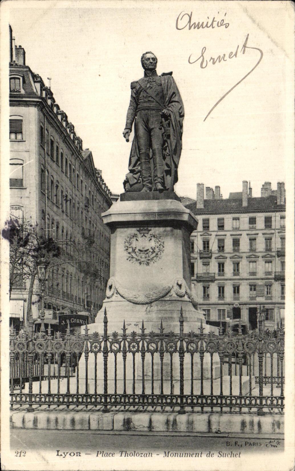 CPA Lyon coloca el monumento de Tholozan de Suchet