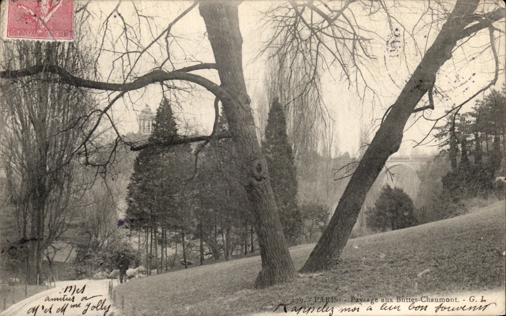 CPA Paris Landscape with the Chaumont Hillocks