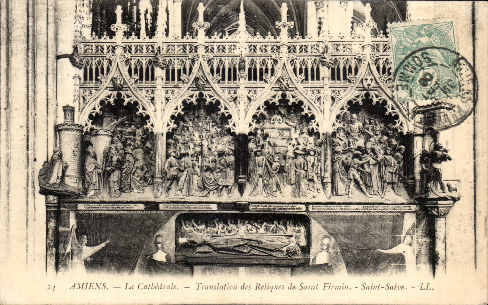 CPA Amiens the Cathedral Translation of the Relics of Saint Firmin Saint Salvo