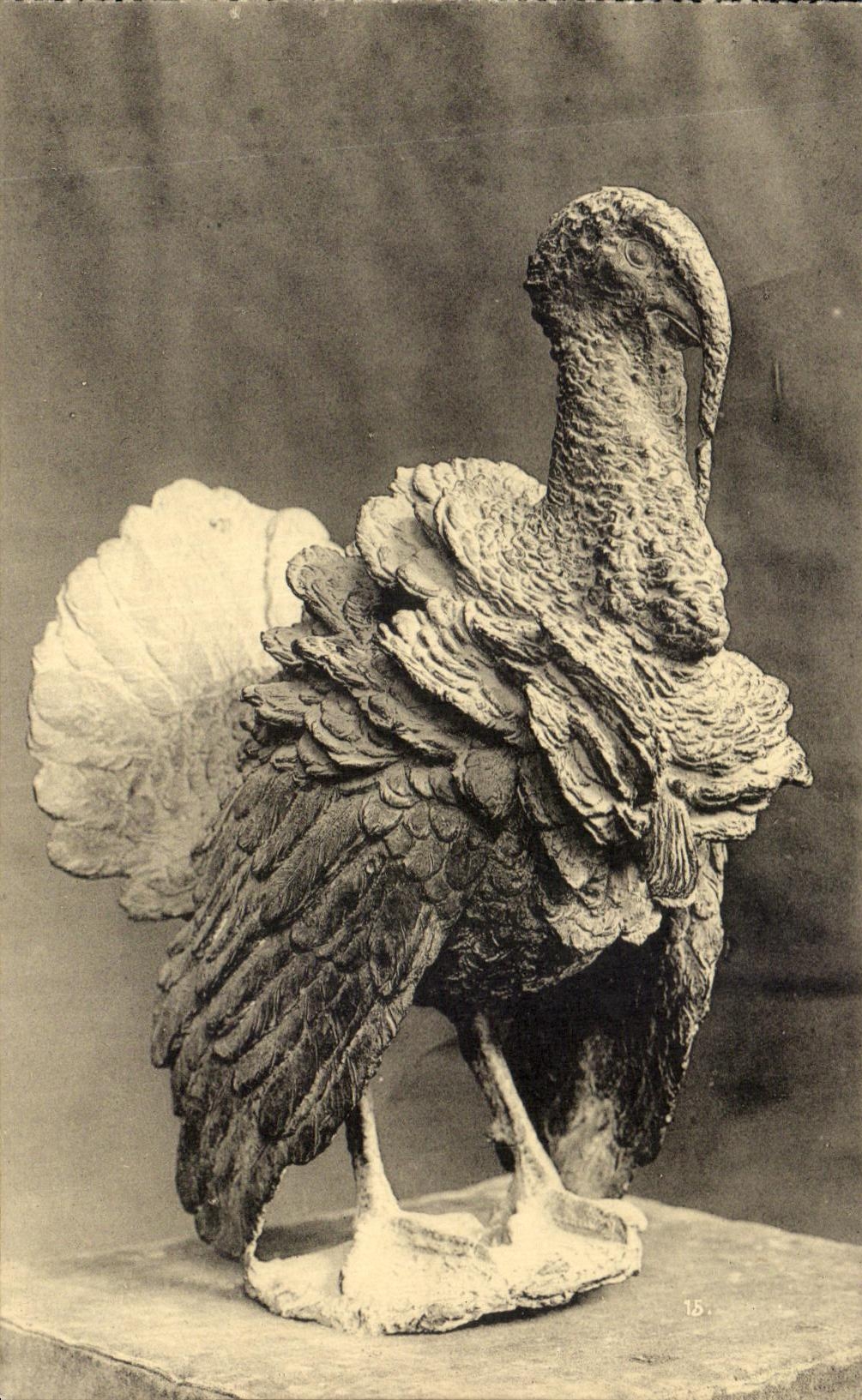 Exposicion Amberes de CPA Jean 1930 de los bronces de Dindon de Bolonia